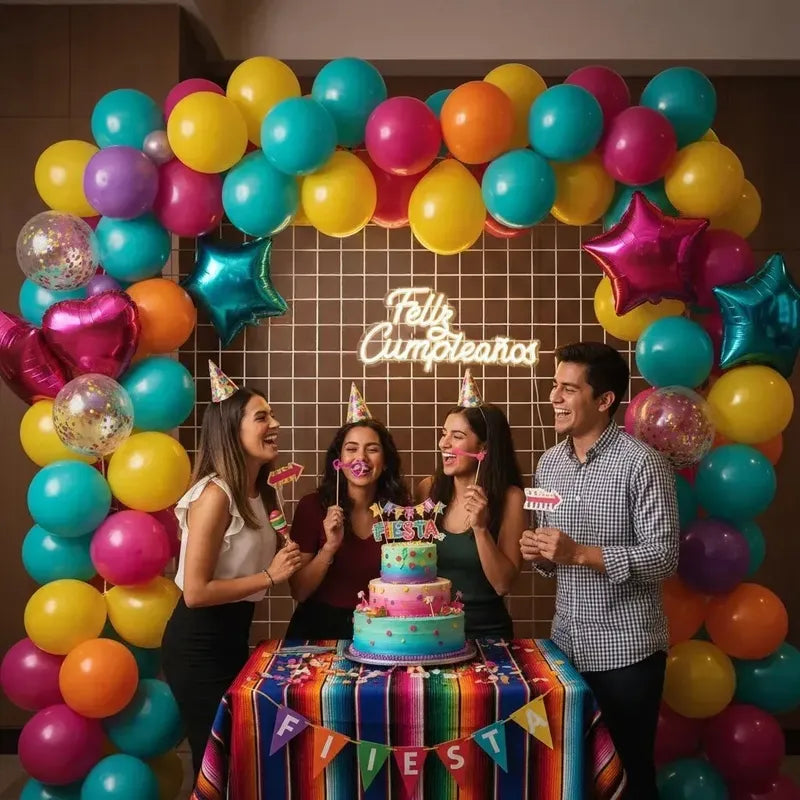 Letrero Neón Led Feliz Cumpleaños Decorativo Luminoso Para Fiestas Eventos Celebraciones Fotografía Cumpleaños Infantil... Blanco
