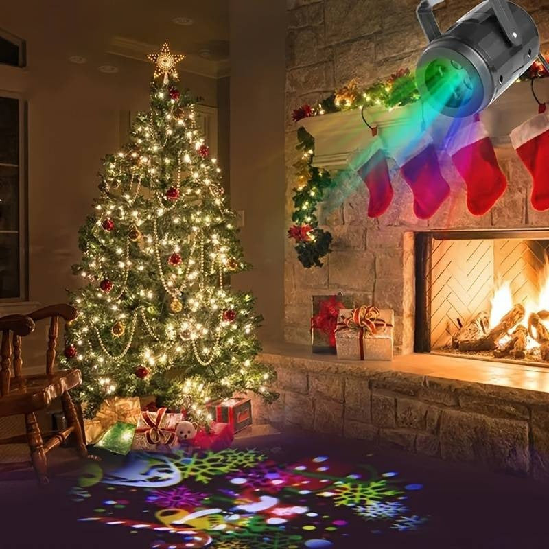 Luces Navidad Exterior Proyector Robotizado Giratorio Multicolor