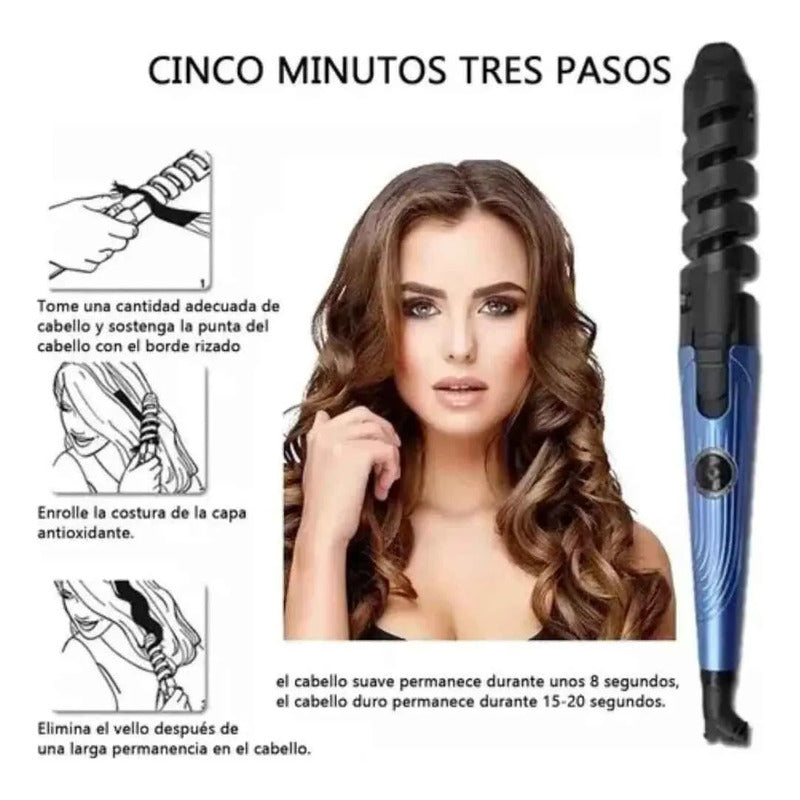 Plancha Rizadora 3 En 1 Alisadora + Onduladora + Peine 450°f Azul