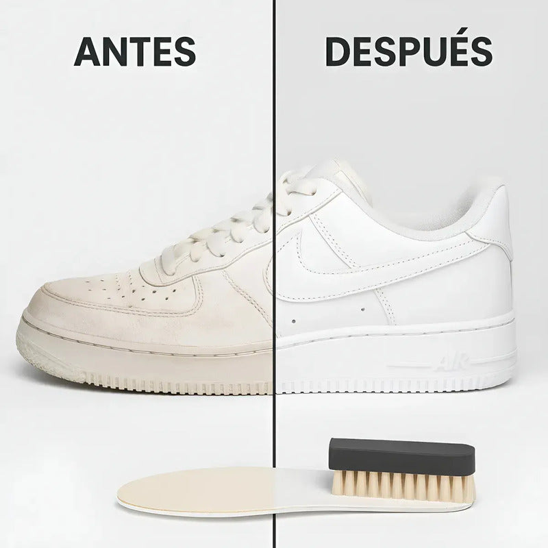 Kit De Limpieza Zapatillas Espuma Limpiador Blanqueadora Negro