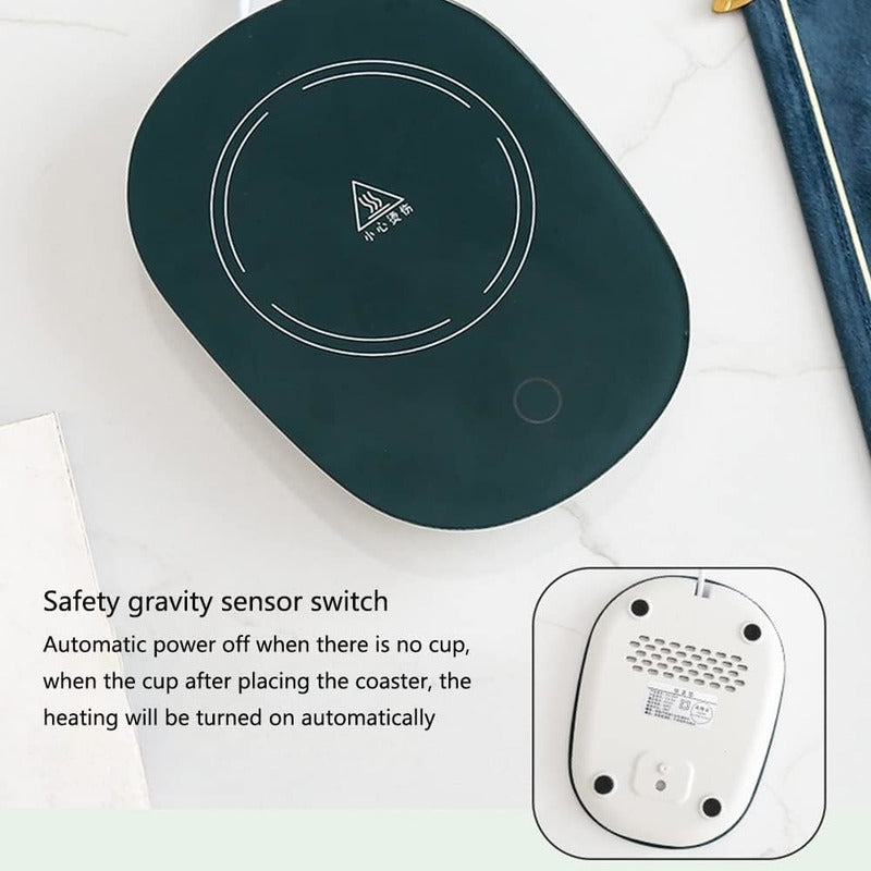 Calentador De Tazas Cafe Almohadilla Calefactora Eléctrica Negro Liso