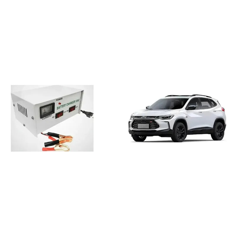 Kit Mecánico: Cargador Batería Autos Y Motos 12/6v Carga Profunda + Gata Hidráulica Caimán 2 Ton
