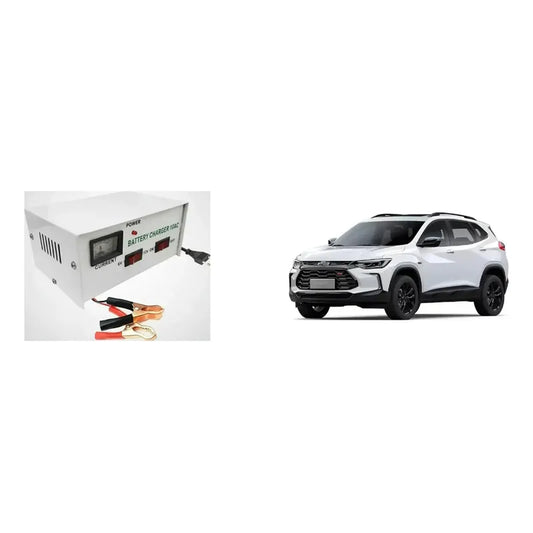Kit Mecánico: Cargador Batería Autos Y Motos 12/6v Carga Profunda + Gata Hidráulica Caimán 2 Ton