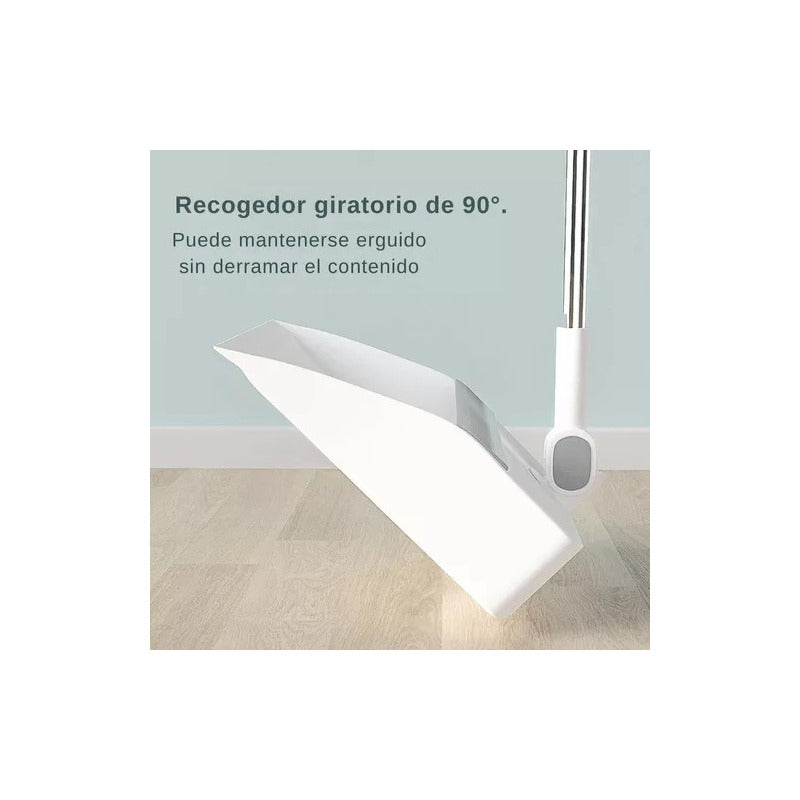 Set De Escoba Y Pala Con Dientes Plegable Gira 180 Grados