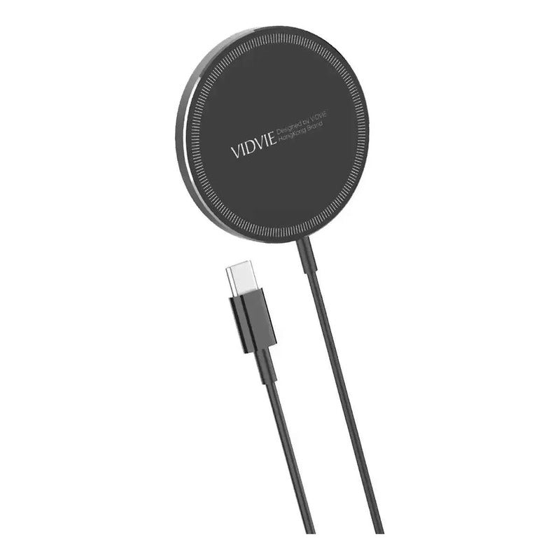 Cargador Inalámbrico Compatible Android Y Ios Vidvie 15w Negro