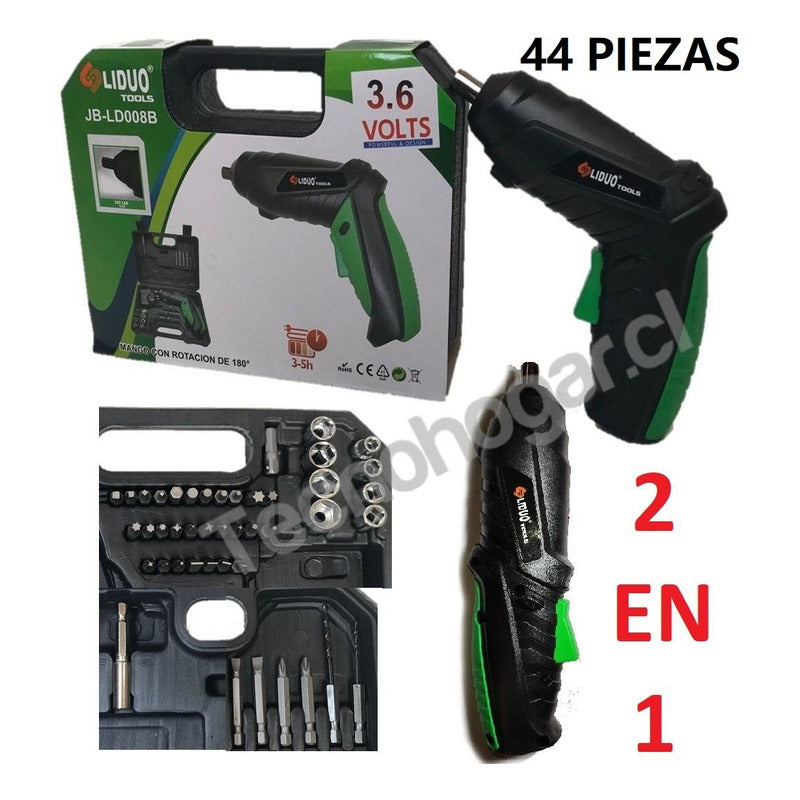 Kit Atornillador Inalámbrico Práctico Taladro Atornillador