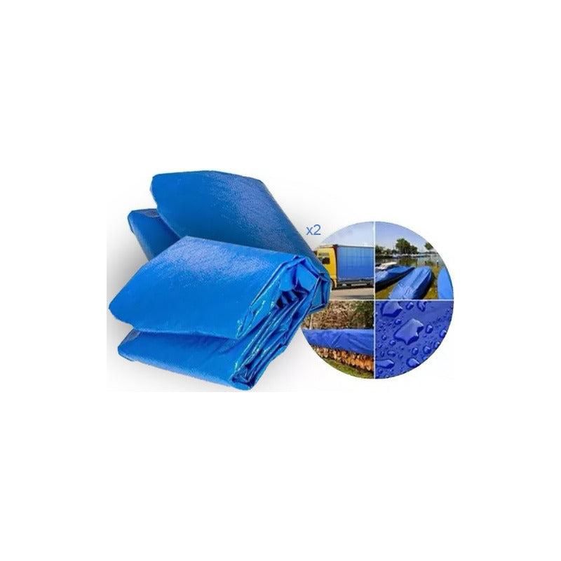 Pack X2 Lonas 3 X 3 Carpa Toldo Multiuso Impermeable Cobrtor