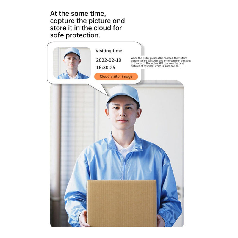 Timbre Cámara Wifi Seguridad Video Portero Inalámbrico Blanco