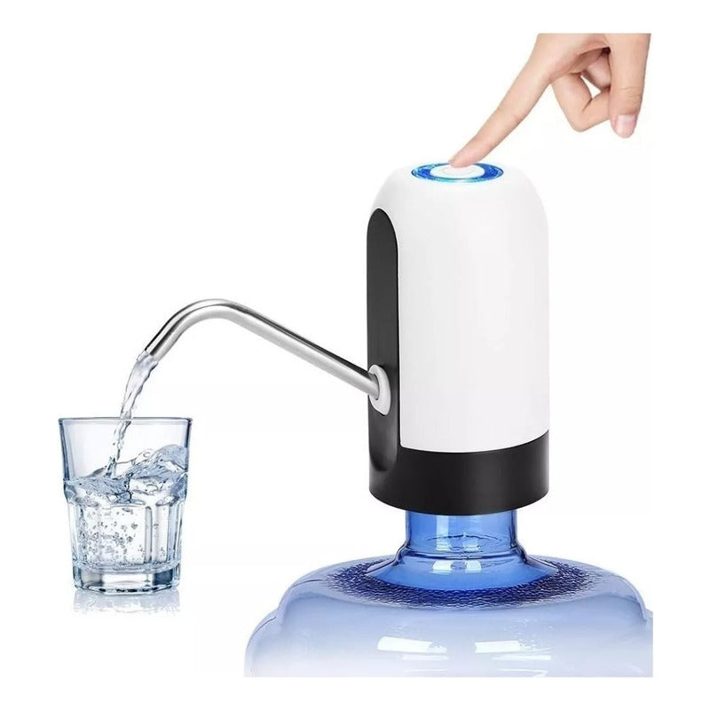 Dispensador De Pack X2 Agua Electrinico Recargable Usb Negro
