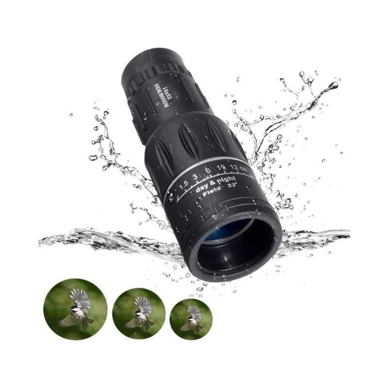 Monocular Potente Doble Enfoque 16x52 8000m Para Exteriores Negro
