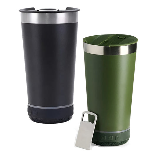 Vaso Termino Para Bebidas 473ml Con Parlante Y Abre Botellas