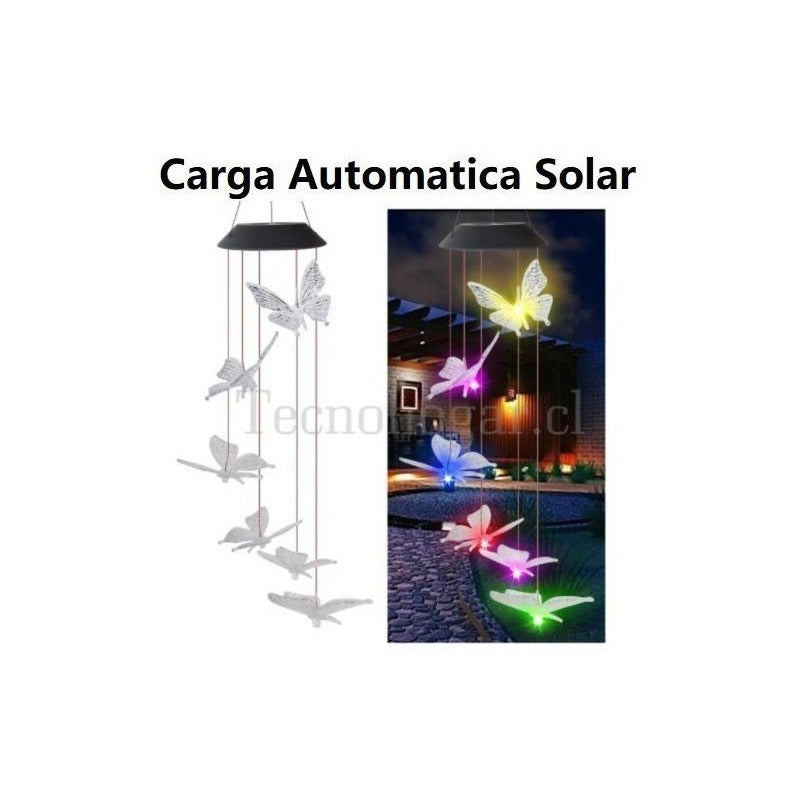 Lampara Terraza Jardín Luz Colgante Led Solar Exterior