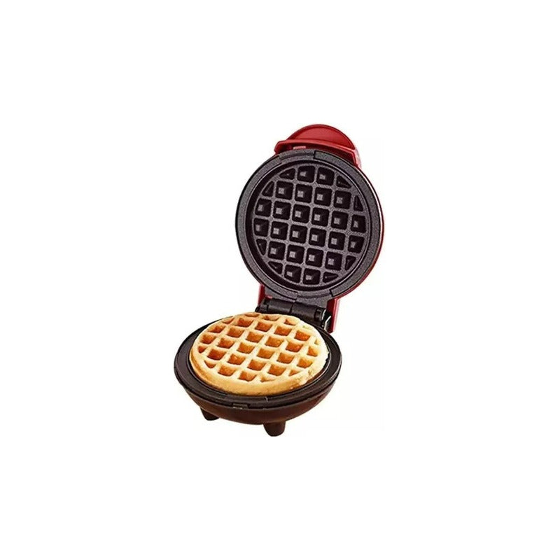 Mini Waflera Eléctrica Redonda Repostería Wafles Negro