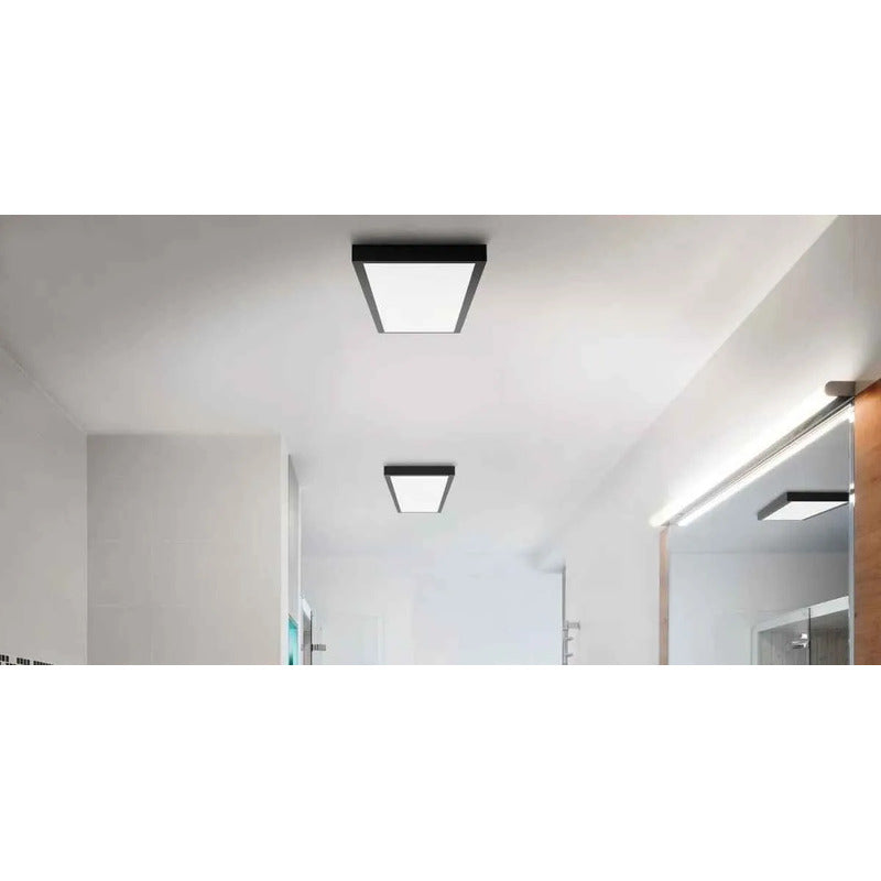Panel Led 120x20cm Sobrepuesto Foco Luz Fria 150w Negro
