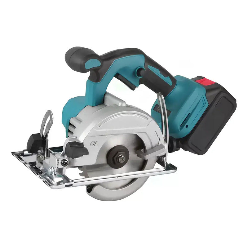 Sierra Circular Inalambrica Portatil + Disco De Corte 50 Azul Petróleo