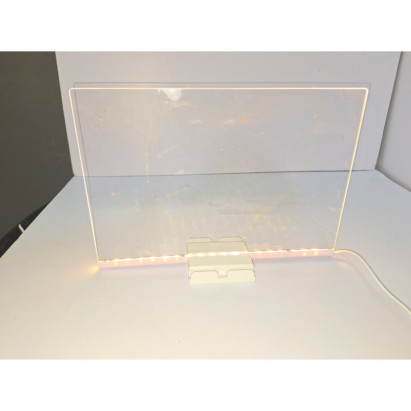 Pizarra Acrílica Luz Led Usb De Borrado En Seco Con Soporte