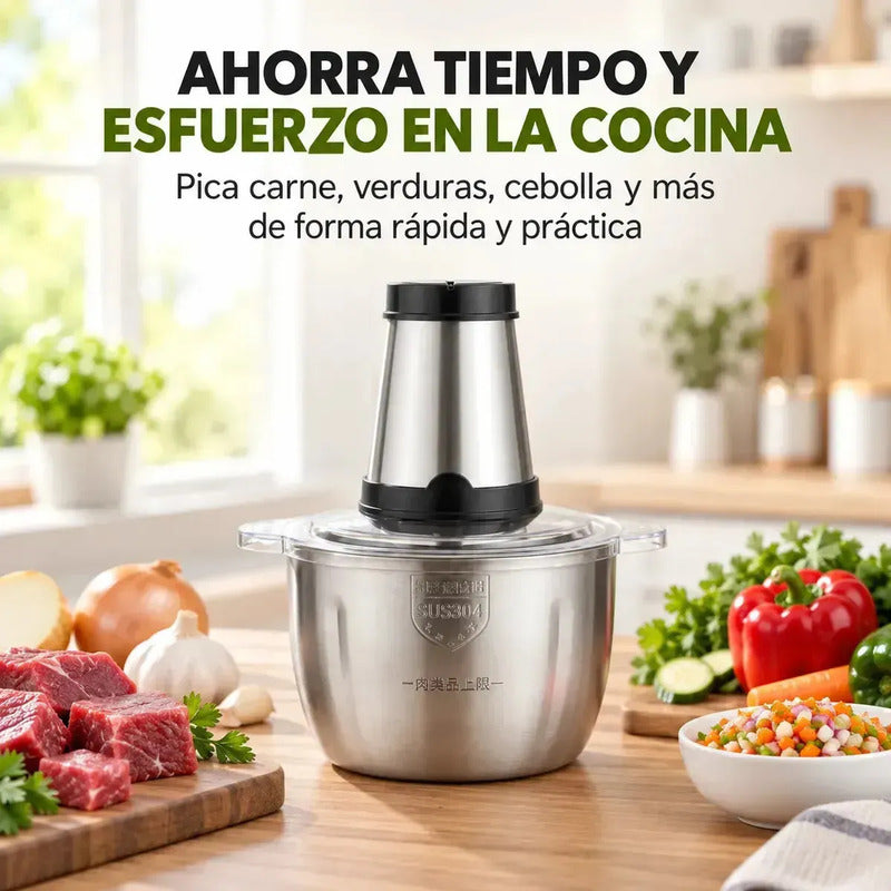 Picadora De Carne Verduras Acero Inoxidable Potente Resisten