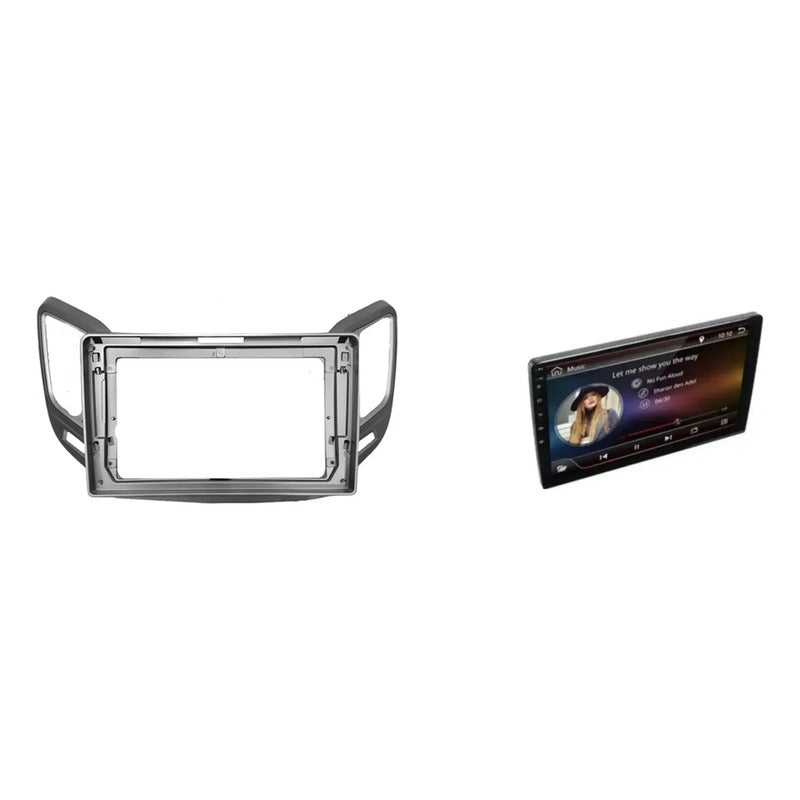 Kit Car Audio: Bisel Adaptador Radio 9'' Changan Cs15 2015-2020 Gris + Pantalla Táctil 9'' Gps/wifi