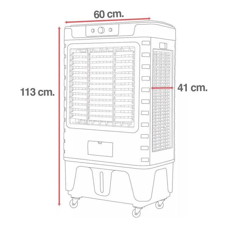 Enfriador De Aire 60 L Climatizador Evaporador Industrial Azul