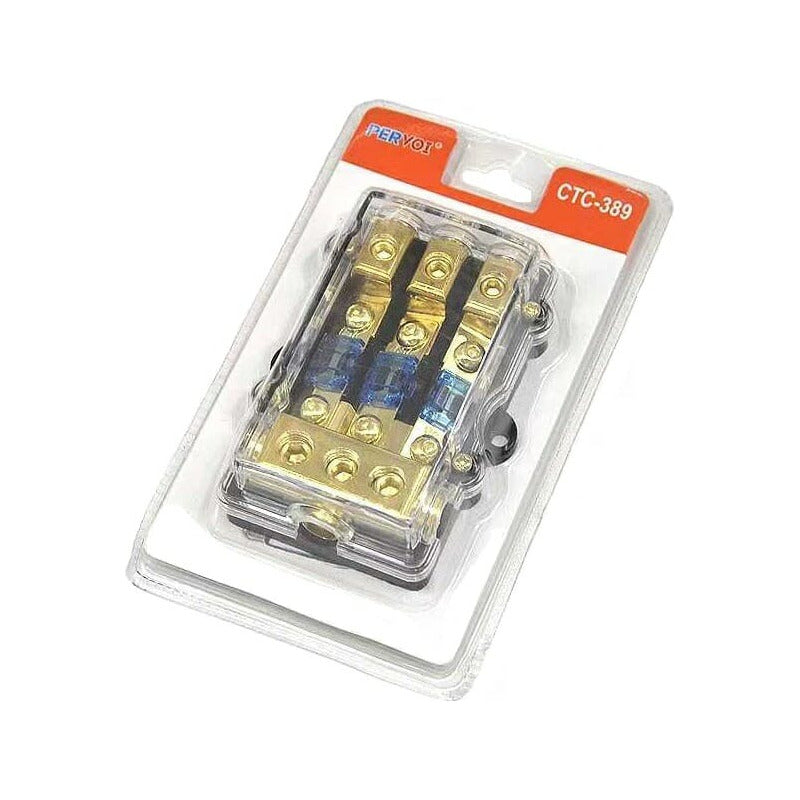 Bloque De Distribución Negativo Portafusibles 3 Vías