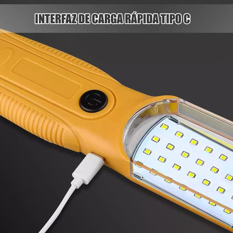Luz De Trabajo Led Iman Linterna Mecánico Gancho Colgar