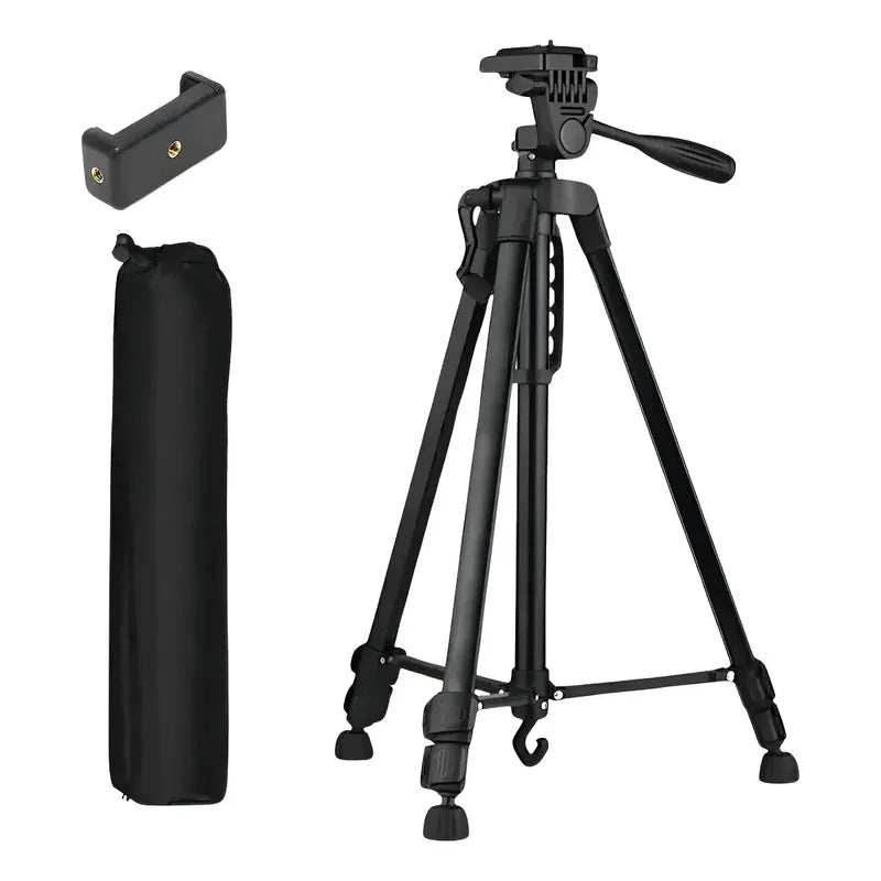 Tripode De Camara Profesional Nivel Burbuja Estuche Cabezal Negro