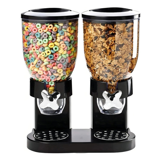 Dispensador De Cereales Doble Cereal Jayma Color Negro