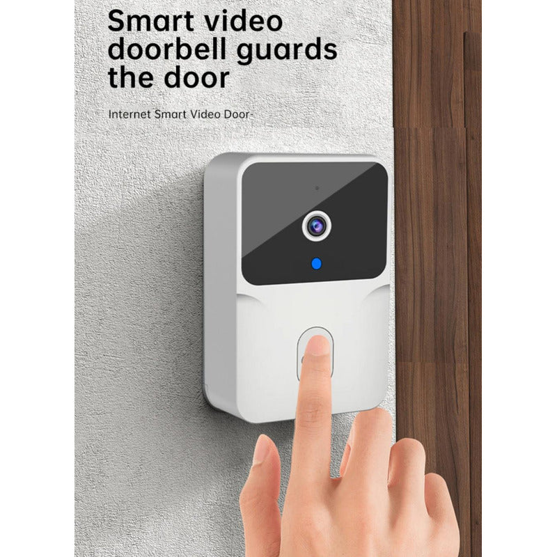 Timbre Cámara Wifi Seguridad Video Portero Inalámbrico Blanco