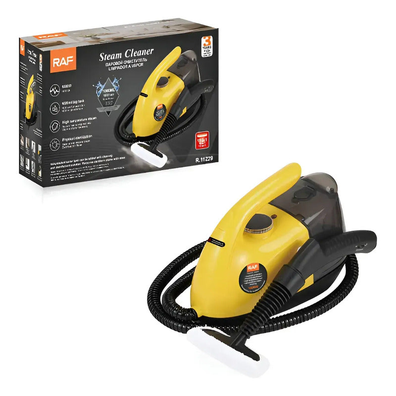 Limpiador De Vapor Graduable Multiuso 1000ml 15 En 1 Raf Amarillo