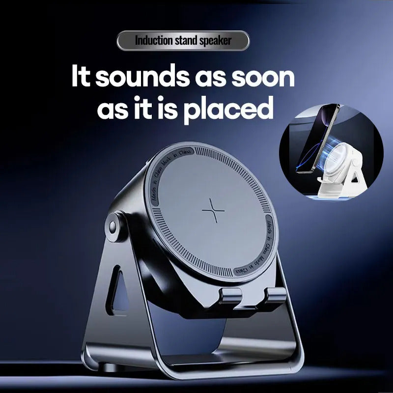 Altavoz Bluetooth Inducción Automática Altavoz Blanco Negro