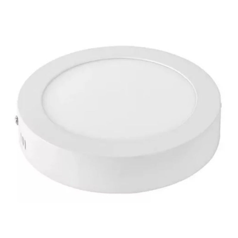 Foco Panel Led 12w Plafón 17cm Marco Blanco