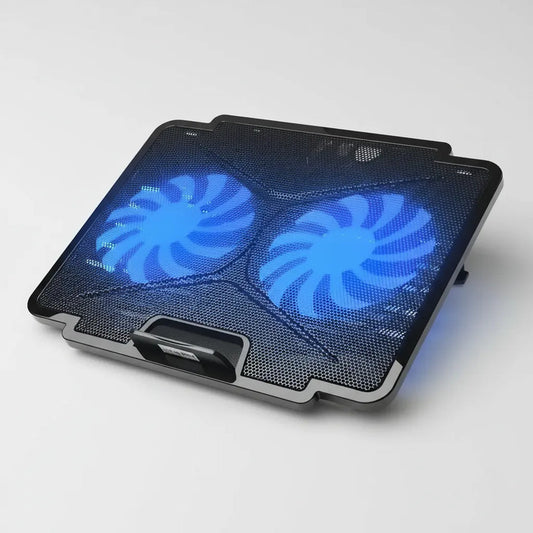 Alzador Pc Enfriador Notebook Mesa Ventilador Cooler Gamer Negro Azul