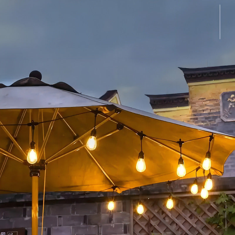 Soquete Guirnalda Terraza Patio Ampolletas Incl Luces Cálida