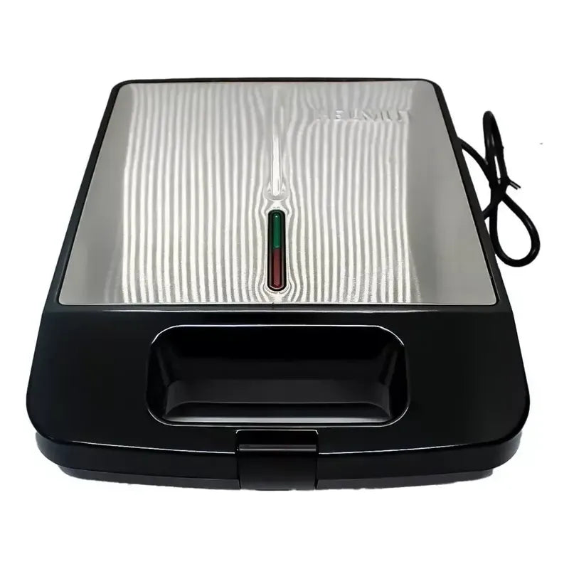 Wafflera Electrica Maquina De 4 Waffles Antiadherente Negro