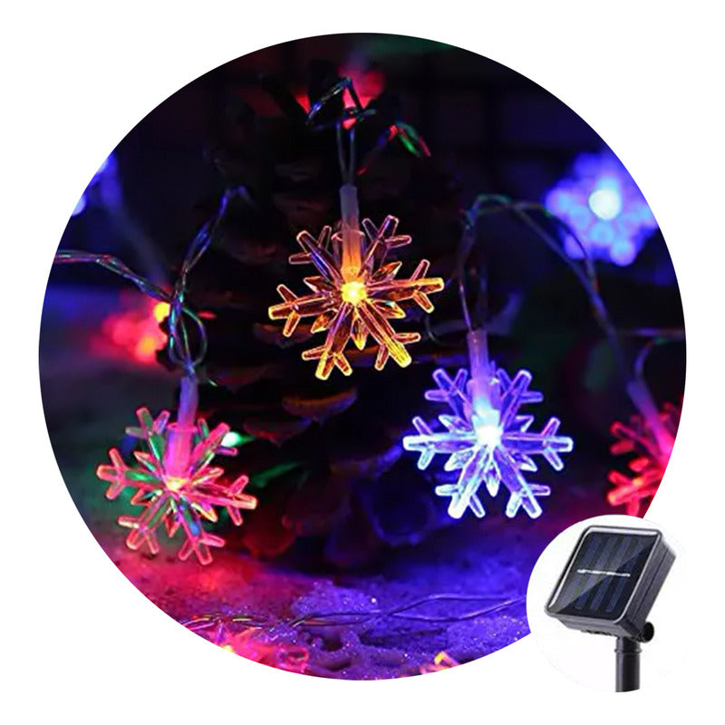 Guirnalda Luces Solares Navidad 10 Metros 100 Led Multicolor