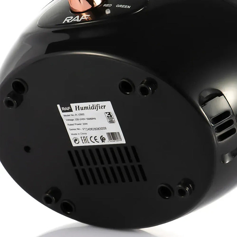 Humidificador Ultrasónico Silencioso 2,5l 20w Raf + Escencia Agua