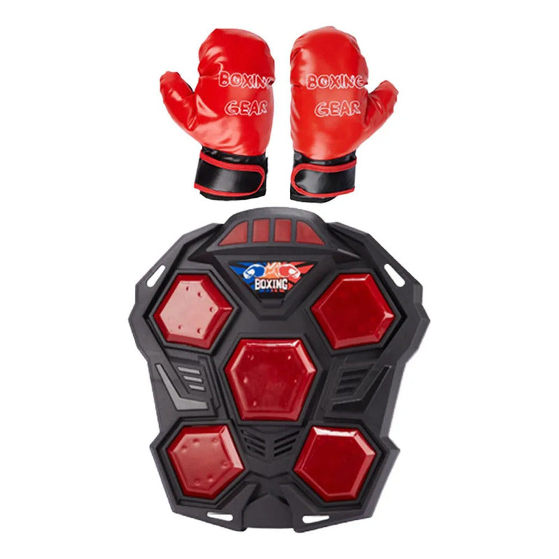 Máquina Boxeo Para Niños Música Bluetooth Set Boxeo Infantil Negro Infantil