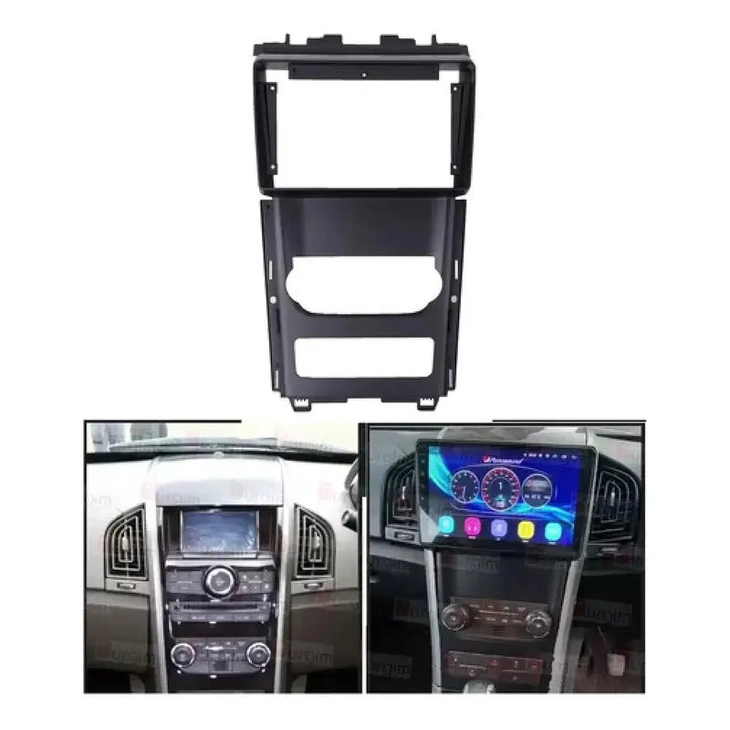 Adaptador Bisel Radio 9pul Radio Ford Ranger 2011-18 Gris Oscuro