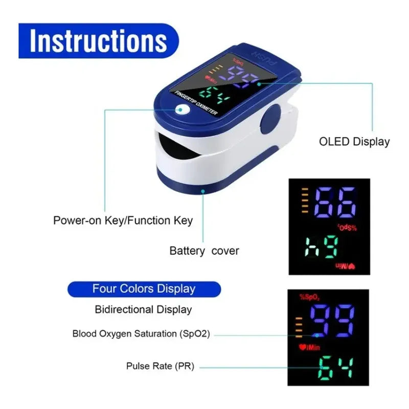 Saturometro Oximetro De Pulso Pantalla Oled