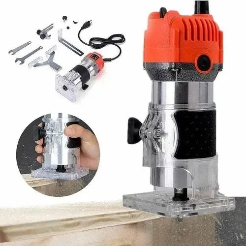 Kit Carpintería: Broca Forstner 5 Piezas + Fresadora Router Tupi 3000rpm 1/4