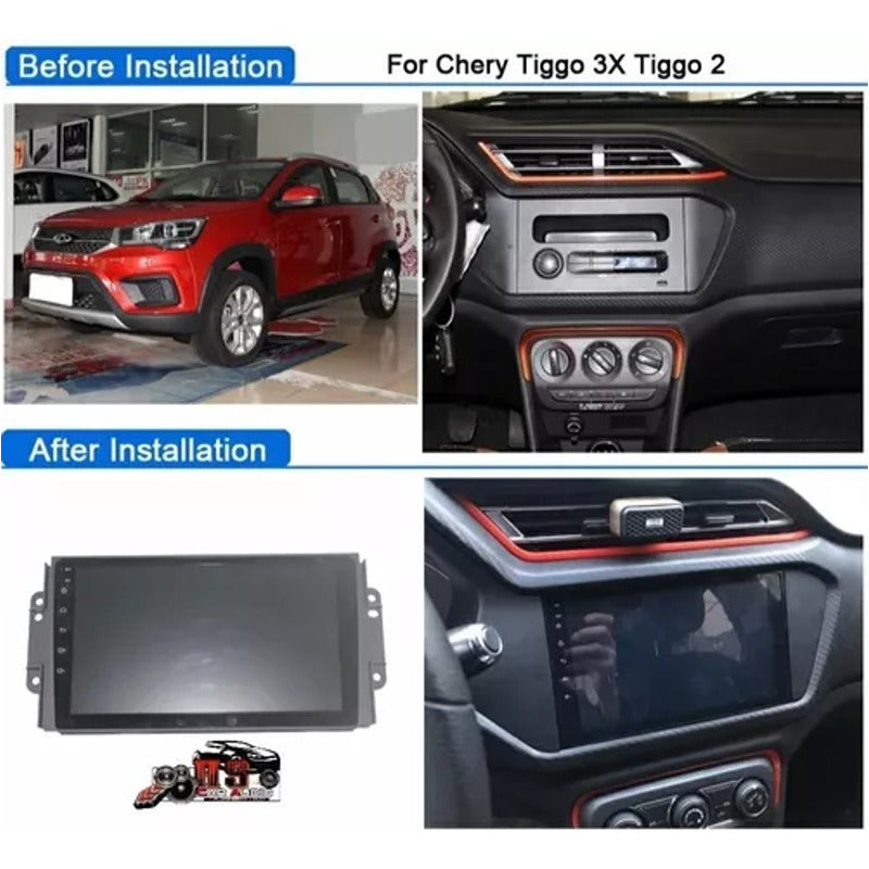 Bisel Adaptador Radio Chery Tiggo 2 - 3 2016+ De 9 Pulgadas