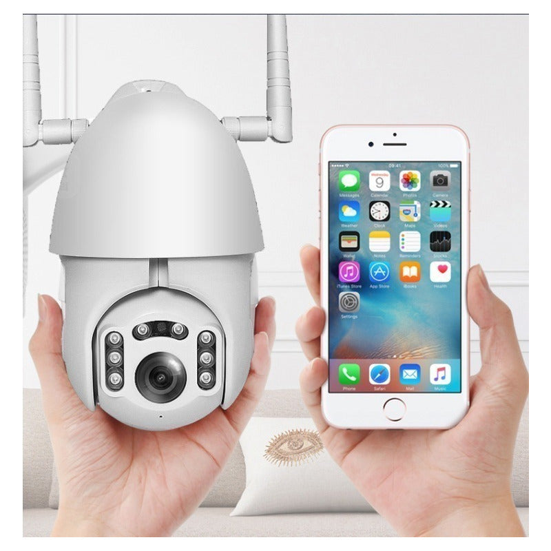 Cámara Ip X2 Con Movimiento, Infrarrojo Impermeable Wifi Hd Blanco