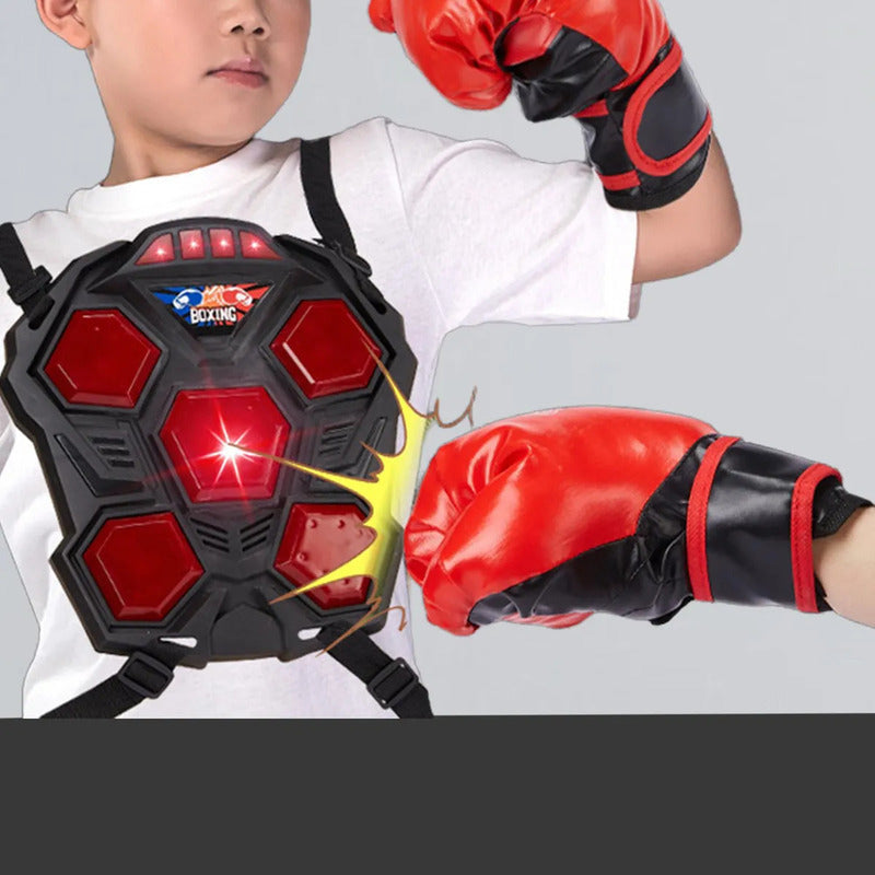 Máquina Boxeo Para Niños Música Bluetooth Set Boxeo Infantil Negro Infantil
