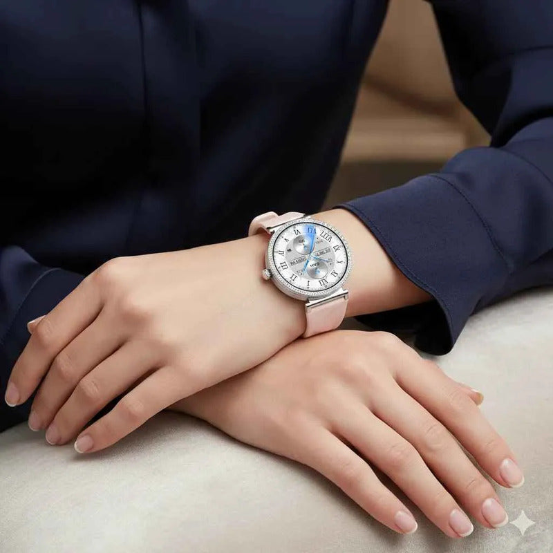 Smartwatch Reloj Inteligente Bluetooth Llamadas 2.1 Deportiv Blanco Milanés Rosa Claro