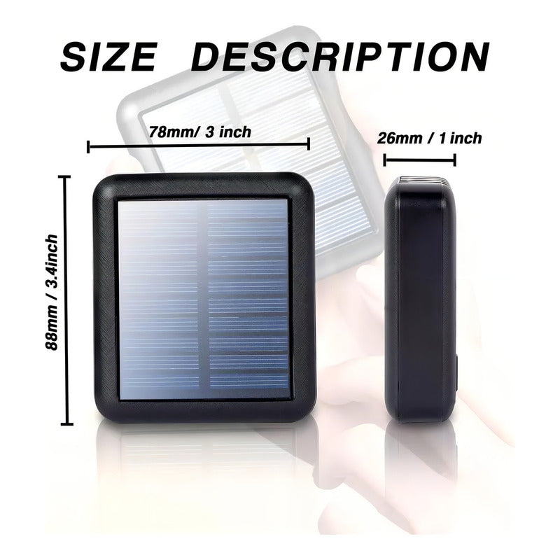Powerbank Solar Irm 10,000mah 2 Usb Cargador Rápido 4 Conectores Led Uv 10.000ah