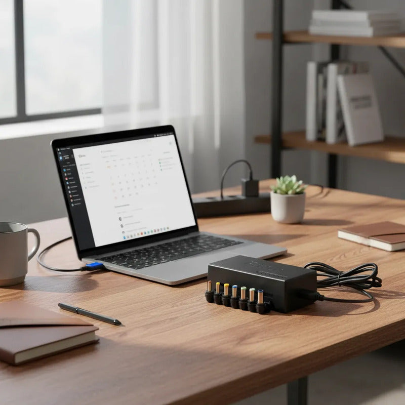 Cargador Notebook Universal Compatible Con Varias Marcas Negro