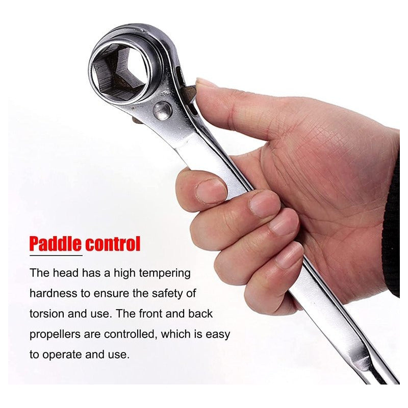 Llave Carraca Andamios Chicharra 19 Mm Y 22 Mm Profesional Gris