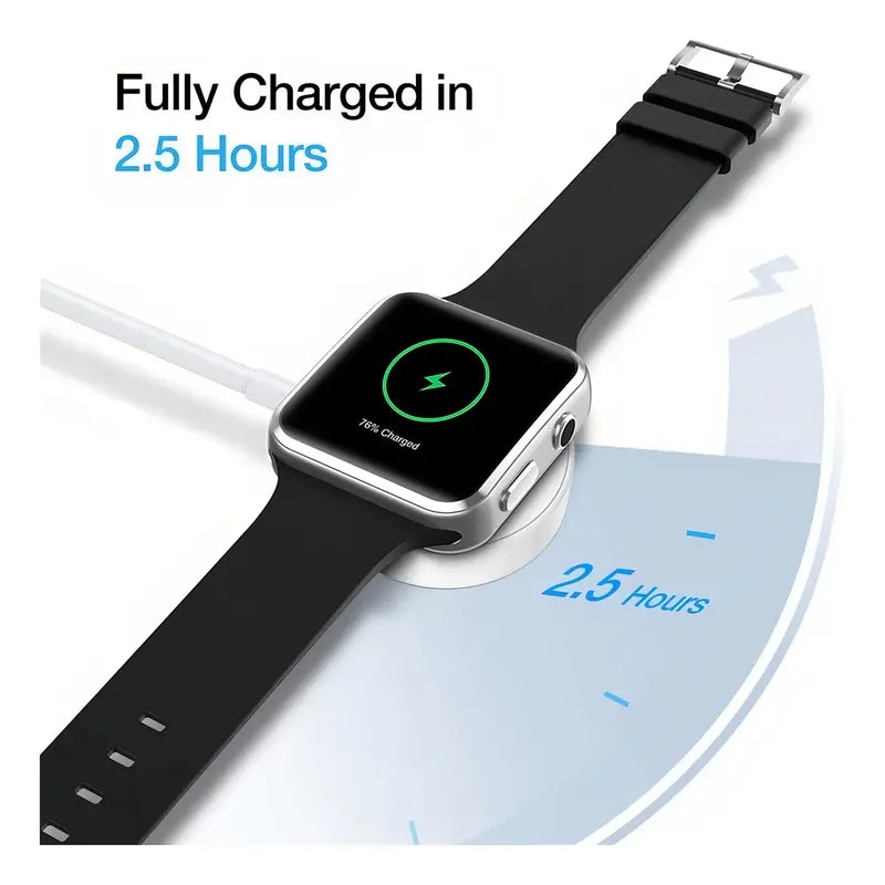 Usb Cargador Magnético Para Apple I Watch Series 3 4 5 6 Se Blanco