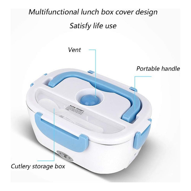 Calentador De Comida Para Auto 12v Termo  Electrico Lonchera Verde