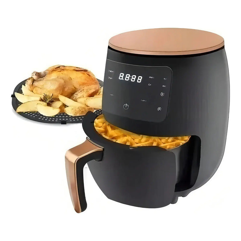 Freidora De Aire Air Fryer De 6 Litros Pantalla Táctil 2400w Color Negro